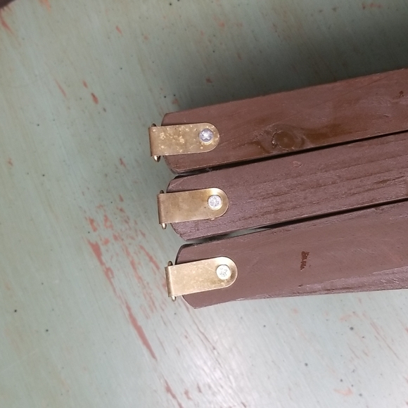 Vintage Wooden Wall Accordion Style 10 Peg Hook Rack - Picture 5 of 7